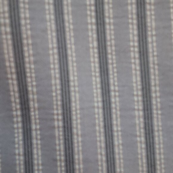 Pookie & Sebastian Blue Stripe Peasant Blouse Long Sleeve Tie Neck Elastic Cuffs - Picture 6 of 10